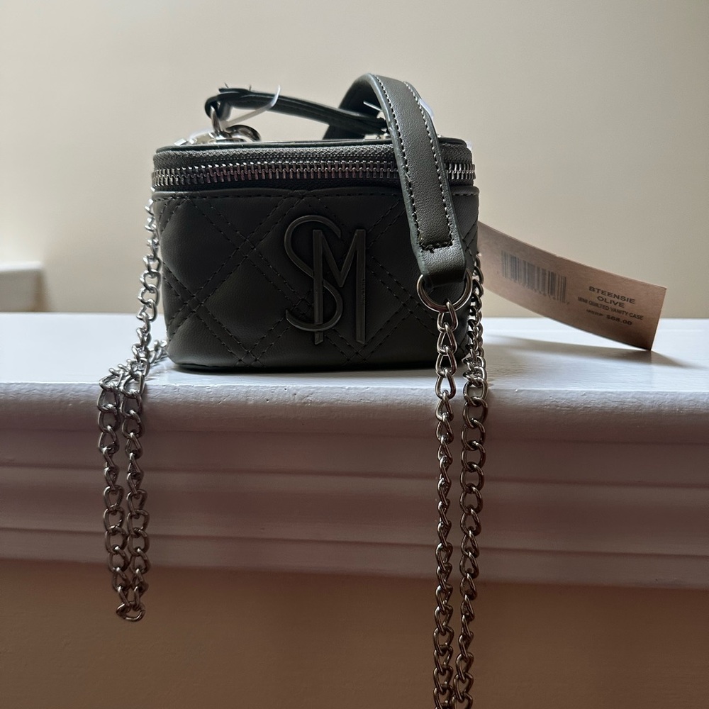 Steve Madden SM Quilted Mini Crossbody Bag with Chain